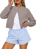 Cropped Knit Cardigan