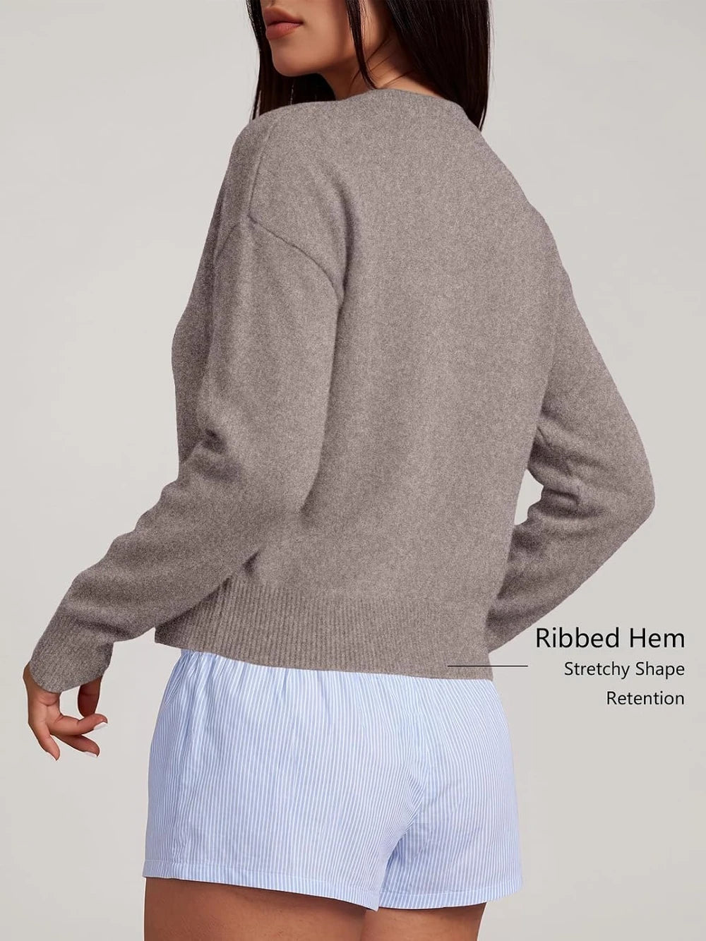Cropped Knit Cardigan