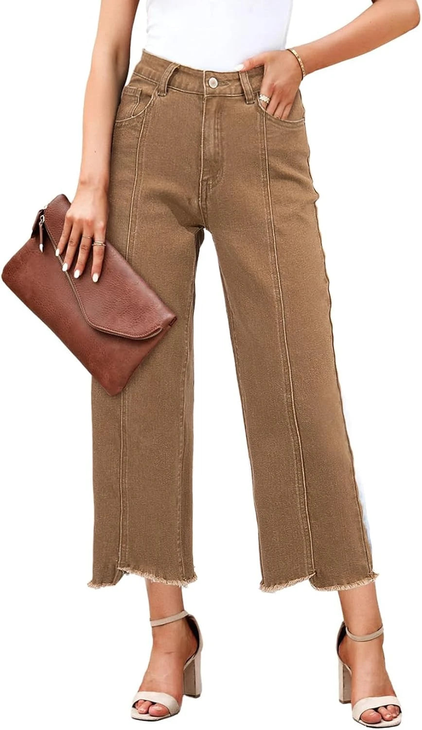 High Waisted Straight Leg Jeans