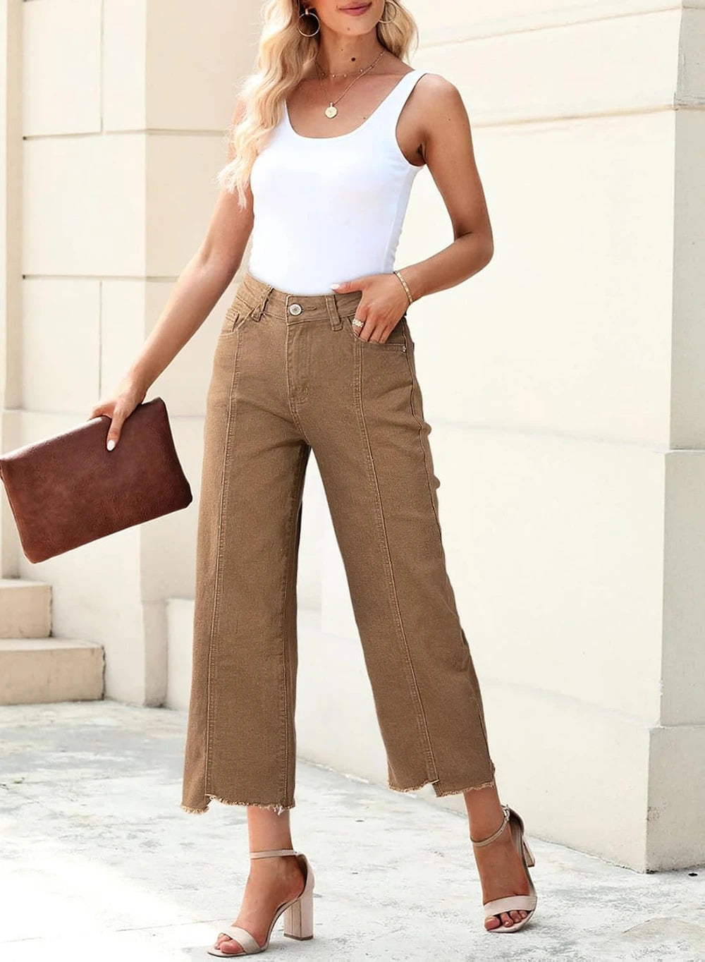 High Waisted Straight Leg Jeans