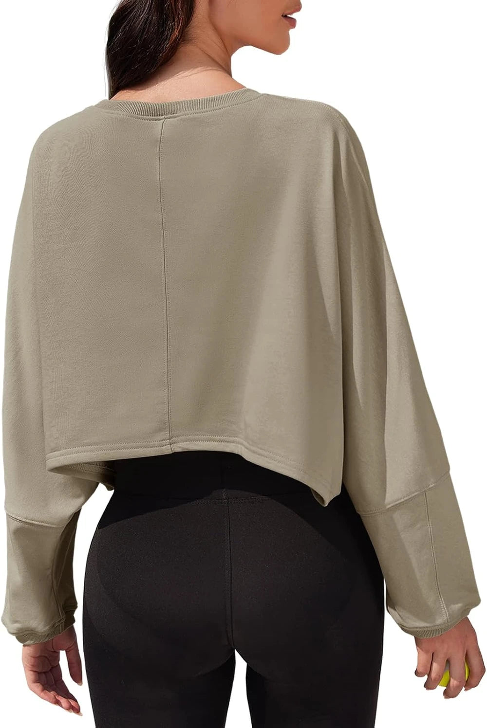 Tankaneo Womens Balloon Long Sleeve Crop Top
