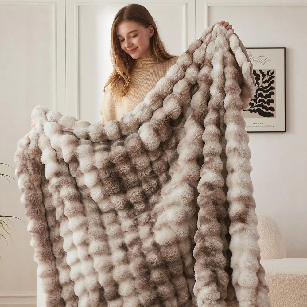 Faux Fur Throw Blanket