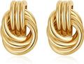 Chunky Gold Knot Earrings