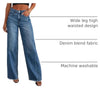 Sidefeel High Waisted Wide Leg Jeans