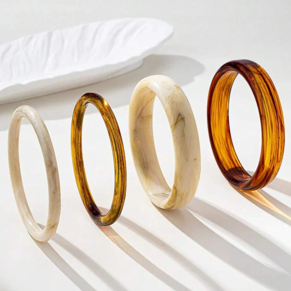 Chunky Resin Statement Bangle Set